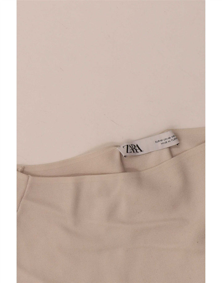 Schulterfreies Top für Damen von Zara, UK 12, Mittelweiß
