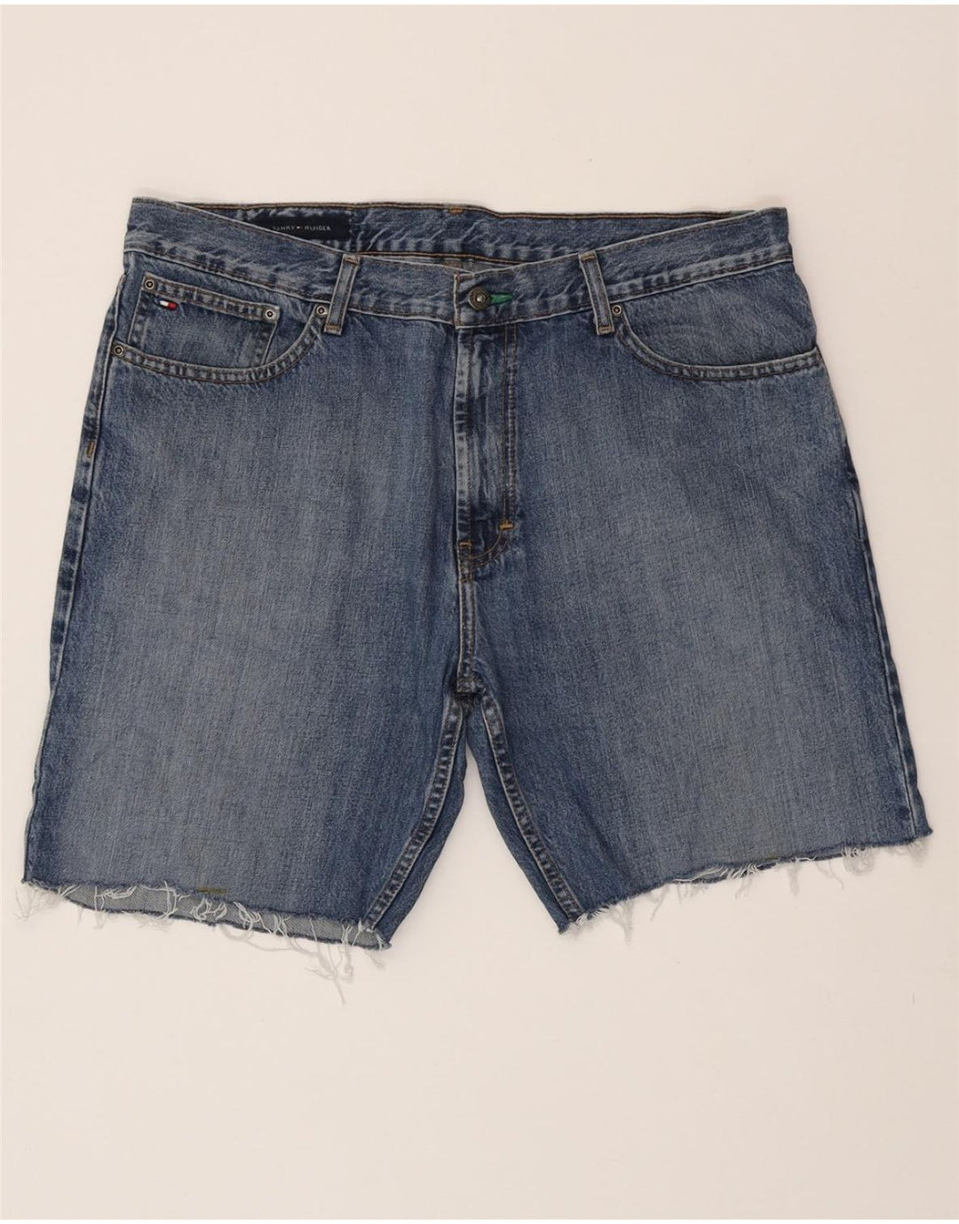 TOMMY HILFIGER Mens Denim Shorts W36 Large Blue Vintage Tommy Hilfiger and Second-Hand Tommy Hilfiger from Messina Hembry 