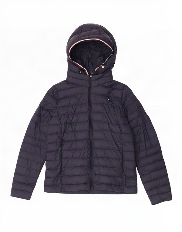 Tommy Hilfiger Wattierte Damenjacke mit Kapuze, UK 6, XS, Marineblau, Polyamid
