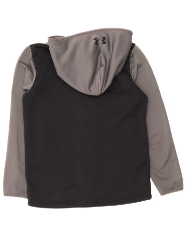 UNDER ARMOUR Jungen Cold Gear Kapuzenpullover mit Reißverschluss, 11–12 Jahre, Größe L, Grau
