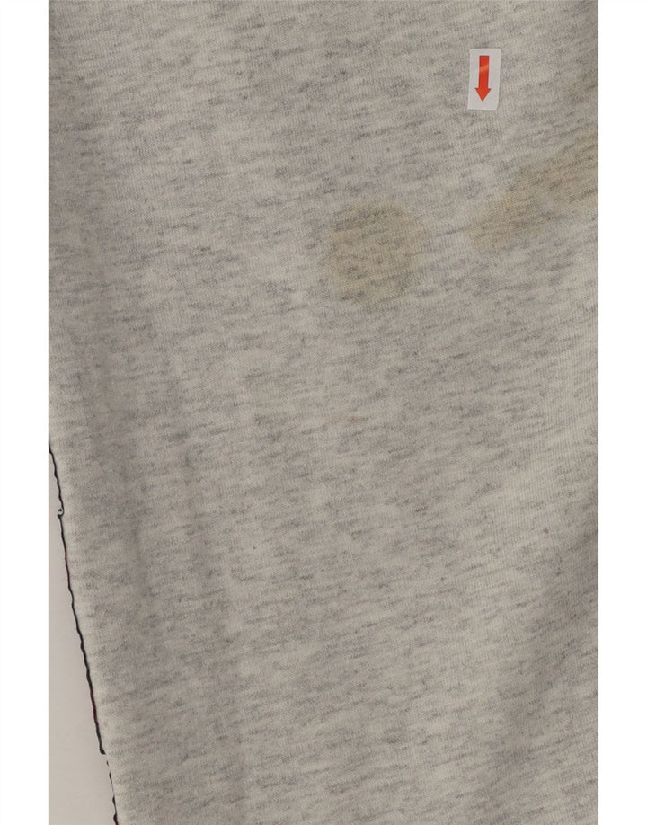 CHAMPION Mens Graphic Tracksuit Trousers Large  Grey Cotton