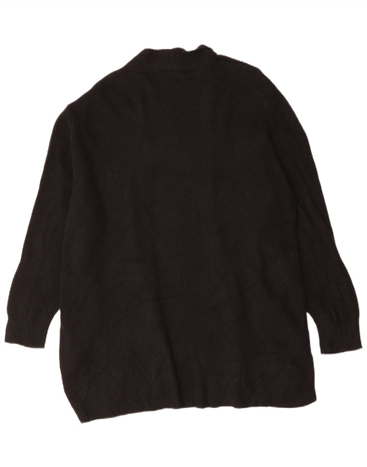 Marks & Spencer Damen Longline Open Cardigan Pullover UK 24 4XL Schwarz