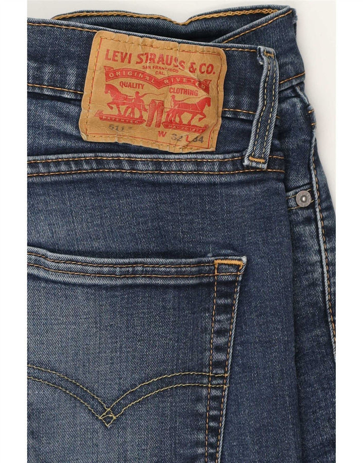 Levi's Herren 511 Slim Jeans W32 L34 Marineblaue Baumwolle