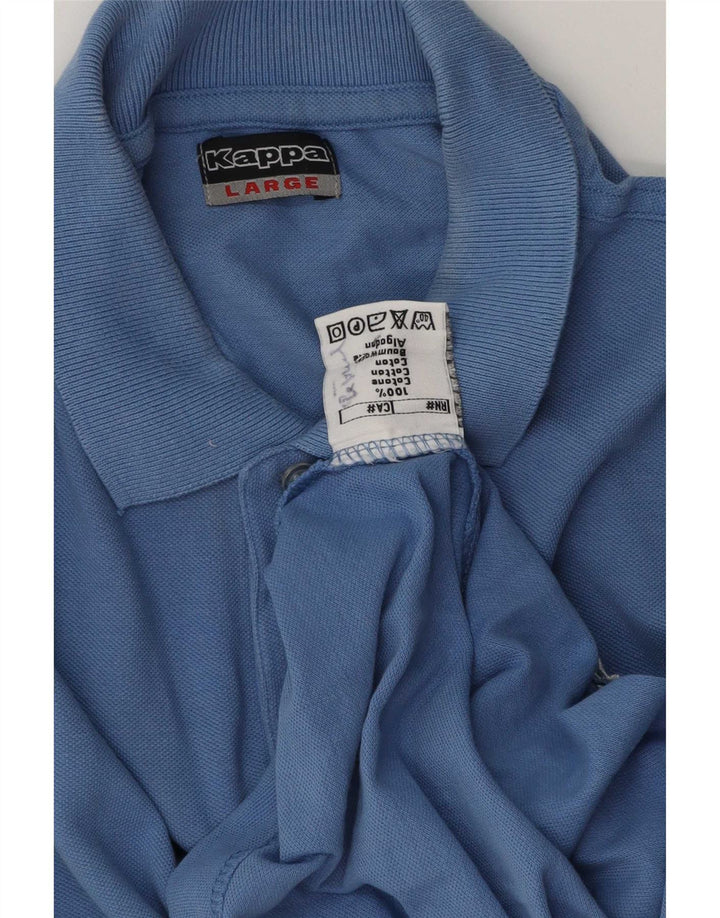 Kappa Herren-Poloshirt, große blaue Baumwolle