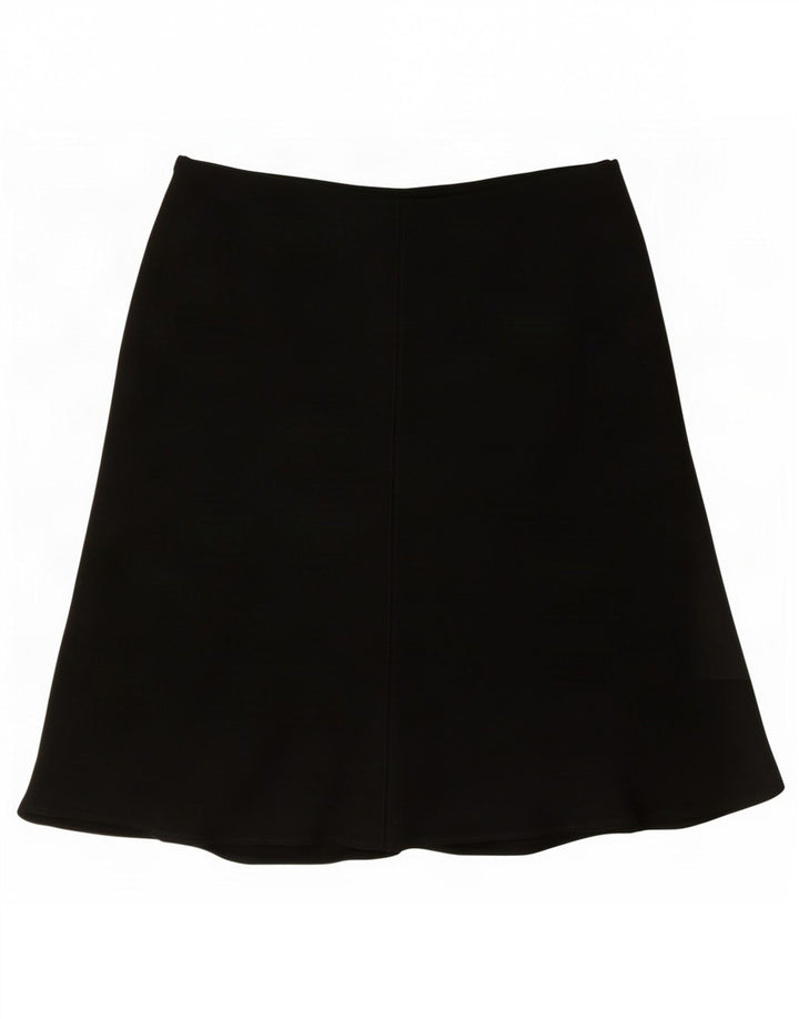 Marks & Spencer Damen A-Linien-Rock UK 12 Medium W30 Schwarz Polyester
