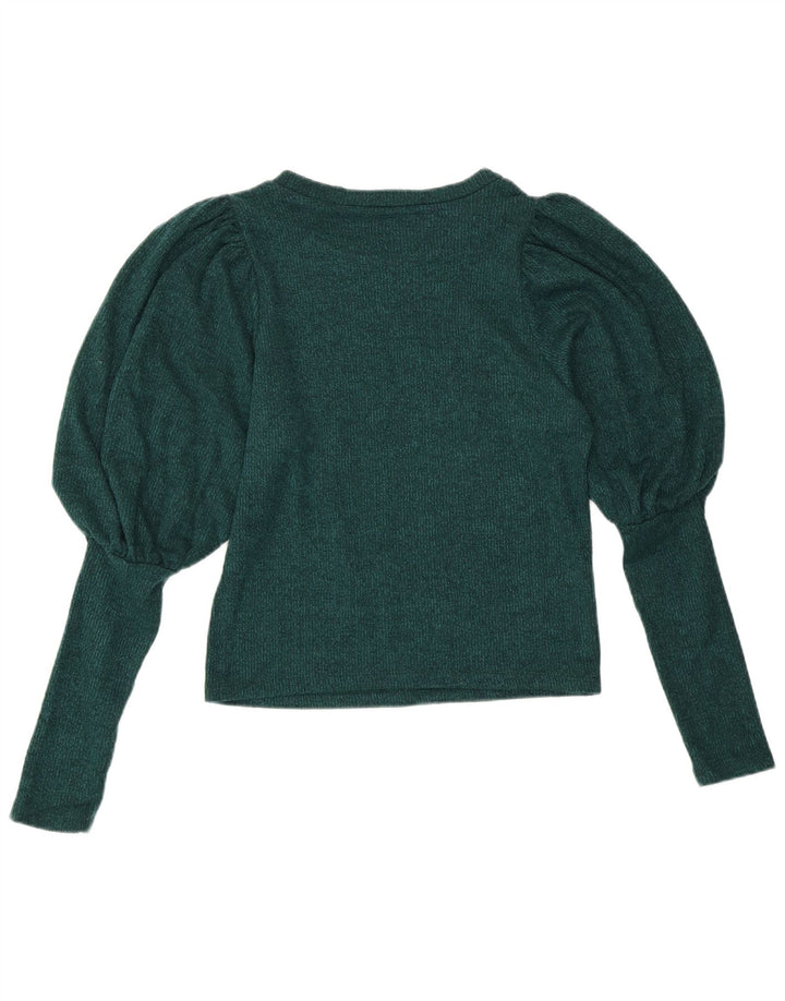 ZARA Damen-Pullover mit U-Boot-Ausschnitt, Gr. 10, Größe S, Grün