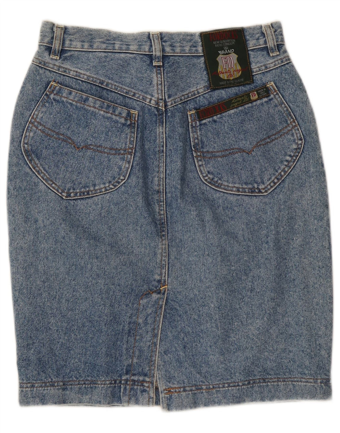 Fordocks Damen Jeansrock IT 44 Medium W28 Blau