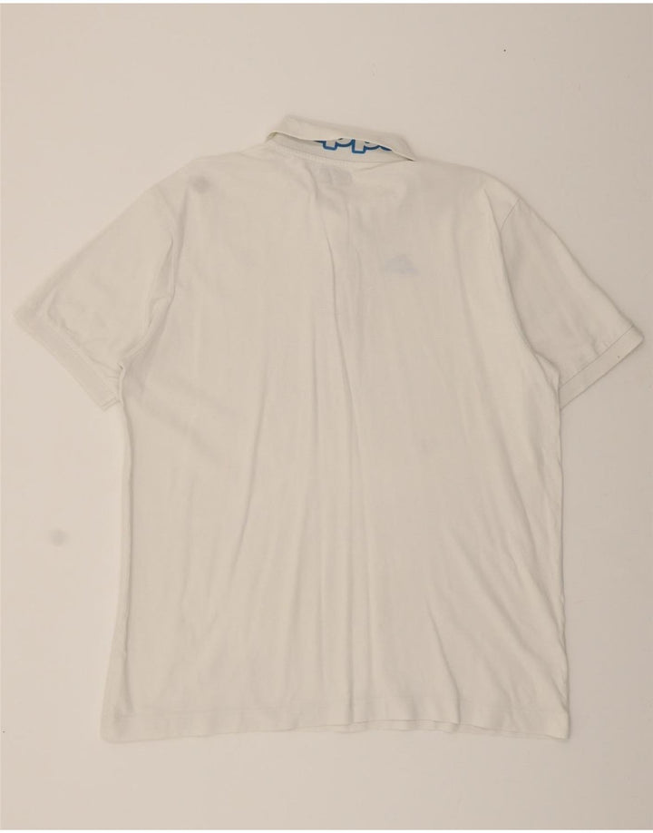 KAPPA Mens Polo Shirt 2XL White Cotton Vintage Kappa and Second-Hand Kappa from Messina Hembry 