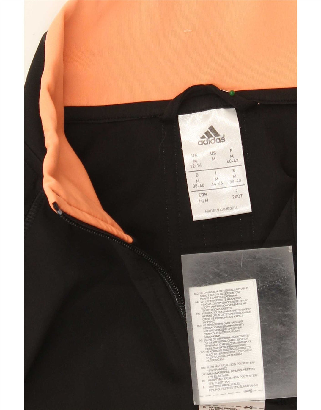 Adidas Damen Climalite Trainingsanzug Top Jacke UK 12/14 Medium Schwarz