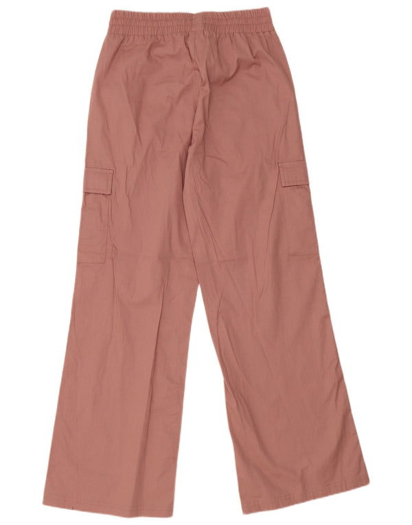 Puma Damen-Cargohose mit weitem Bein, mittelgroß, W30, L30, rosa Baumwolle