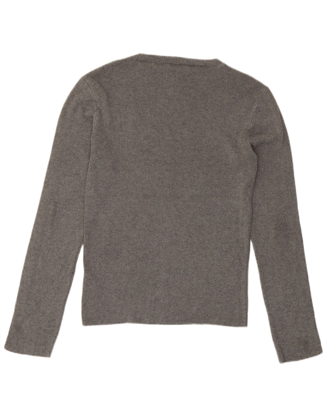 Topshop Damen Top Langarm UK 16 Large Grau Acryl