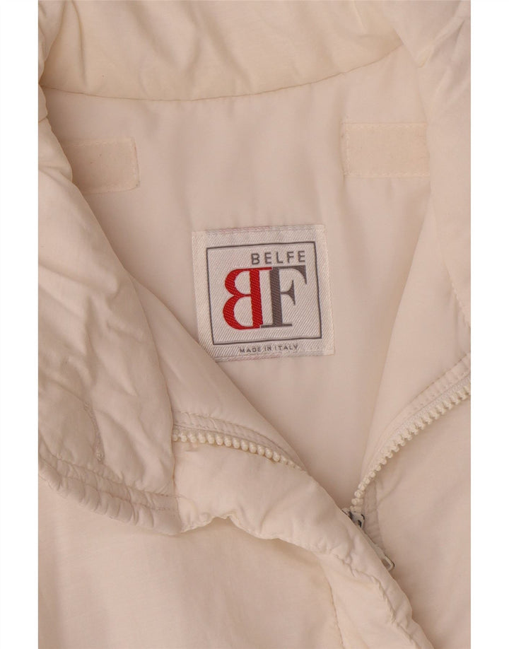 Belfe & Belfe Wattierte Damenjacke UK 14 Large Weiß Polyester