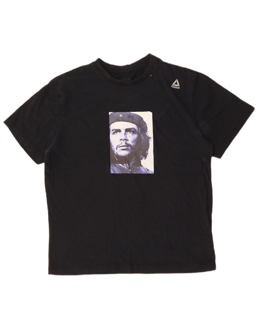 Reebok Herren Graphic T-Shirt Top Large Schwarz Baumwolle