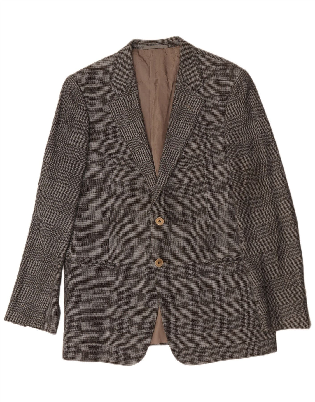Armani Herren 2-Knopf-Blazerjacke UK 38 Mittelgrau kariert