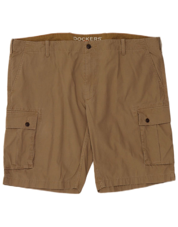 DOCKERS Herren Cargoshorts W42 2XL Beige Baumwolle