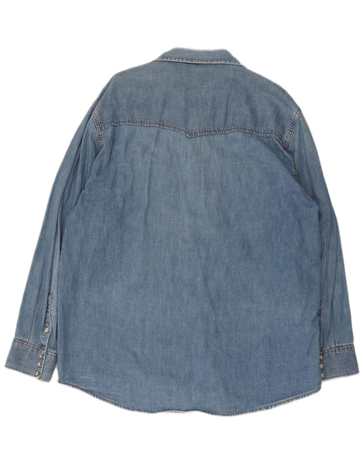 Lee Herren-Jeanshemd, groß, aus blauer Baumwolle