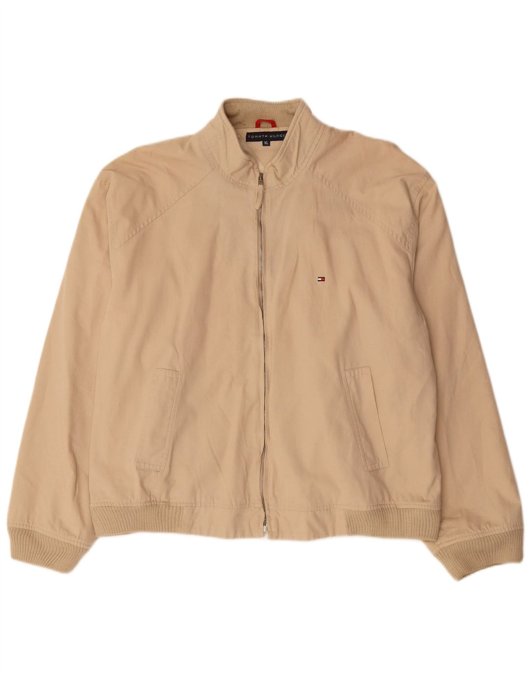 TOMMY HILFIGER Herren Bomberjacke UK 42 XL Beige Baumwolle
