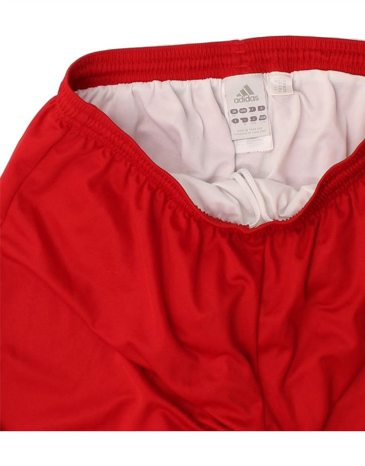 ADIDAS Mens Sport Shorts Large Red Polyester Vintage Adidas and Second-Hand Adidas from Messina Hembry 