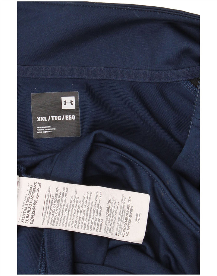 UNDER ARMOUR Herren-Trainingsanzugoberteil, Jacke, 2XL, Marineblau, Farbblock-Polyester