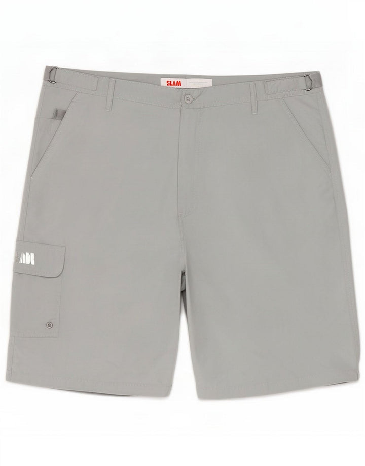 Slam Herren Cargo Shorts 2XL W40 Grau Polyester