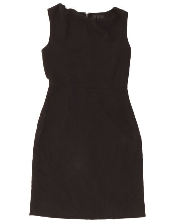 J. Crew Damen 365 Ärmelloses Etuikleid US 2 XS Schwarze Wolle