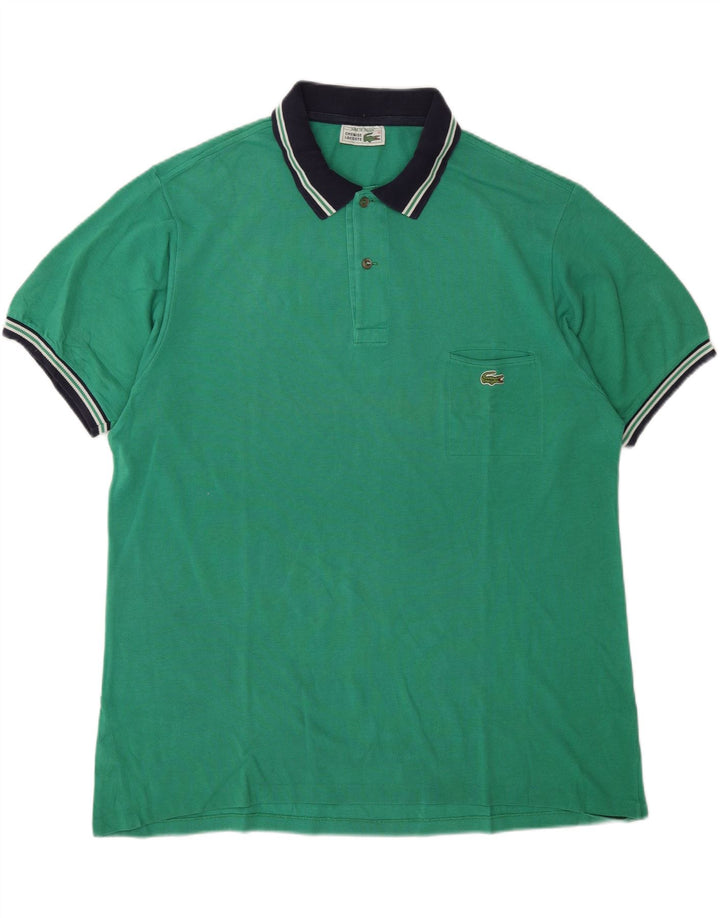 Lacoste Herren Poloshirt Größe 7 2XL Grüne Baumwolle
