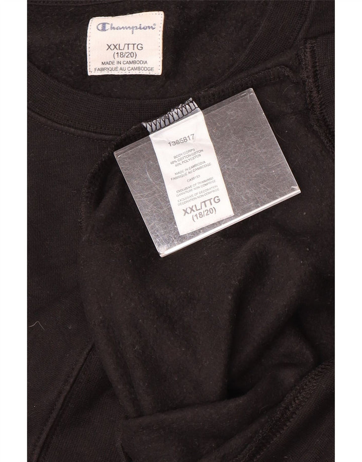 Champion Jungen-Sweatshirt mit Grafik, 15–16 Jahre, 2XL, Schwarz