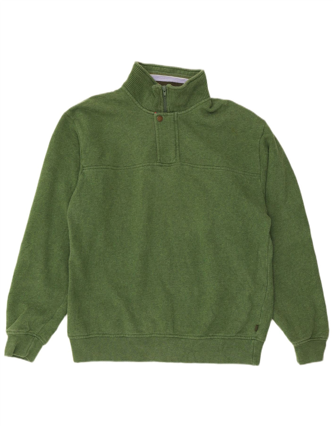 Orvis Herren-Sweatshirt mit 1/4-Reißverschluss, reguläre Passform, mittelgrüne Baumwolle