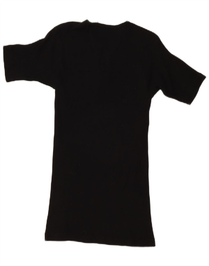 Levi's Damen T-Shirt Top UK 8 Small Schwarz Baumwolle