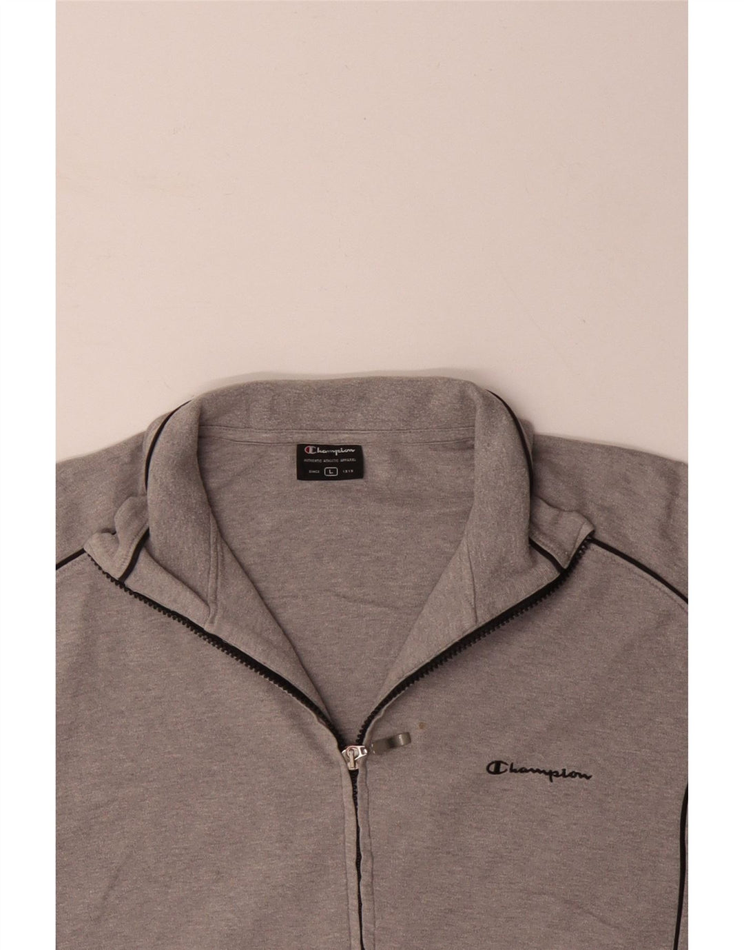 CHAMPION Herren-Trainingsanzug-Top-Jacke, große graue Baumwolle