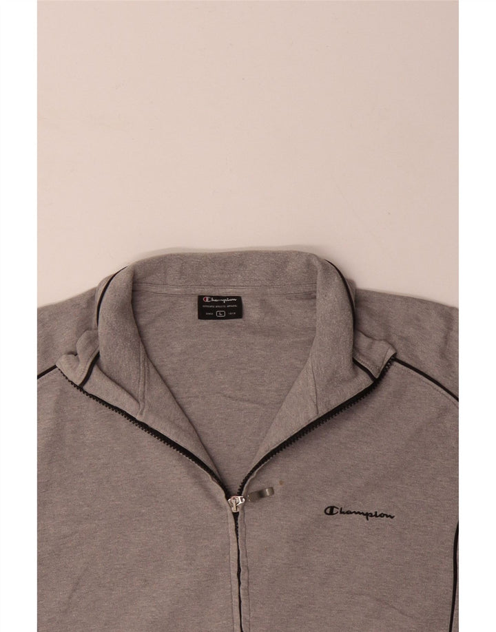 CHAMPION Herren-Trainingsanzug-Top-Jacke, große graue Baumwolle