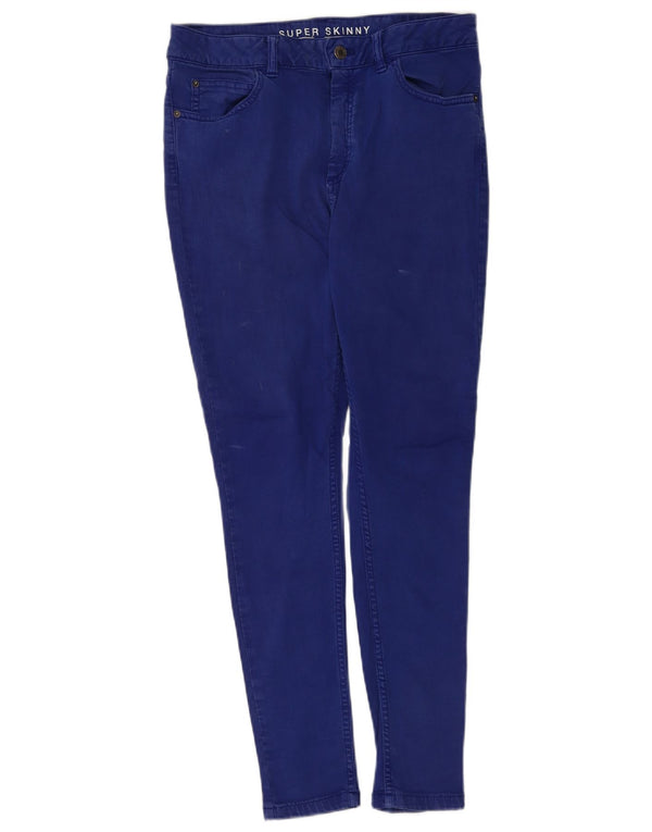 Marks & Spencer Damen Super Skinny Jeans UK 12 Medium W30 L28 Blaue Baumwolle