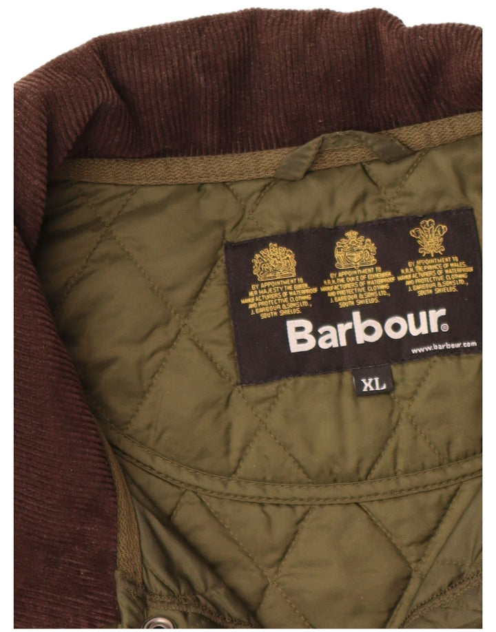 Barbour Herren Steppjacke UK 42 XL Khaki Colourblock