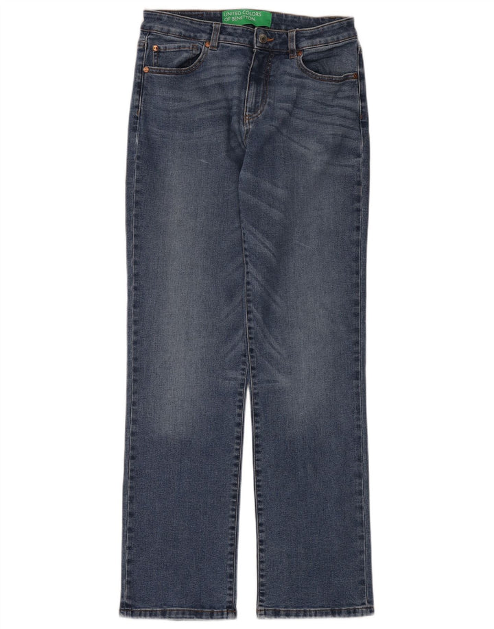 Benetton Damen Straight Jeans W30 L32 Blau