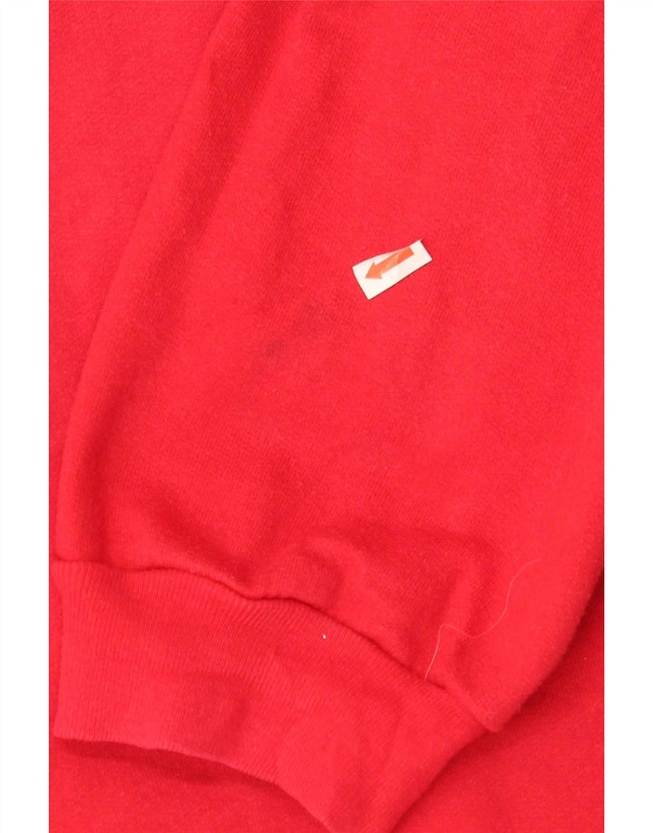 Kappa Herren-Kapuzenpullover mit Reißverschluss, groß, aus roter Baumwolle