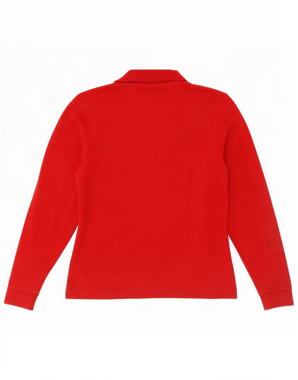 Kappa Damen Langarm-Poloshirt UK 18 XL rote Baumwolle