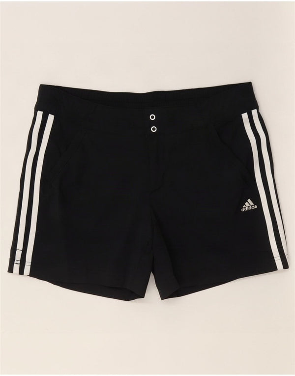 Adidas Damen Climalite Sport Shorts UK 10 Small Grau Nylon