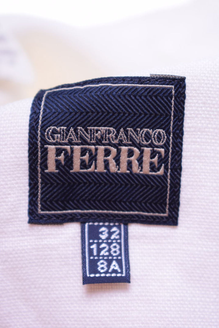 GIANFRANCO FERRE Überjacke für Jungen, 7–8 Jahre, weißes Leinen