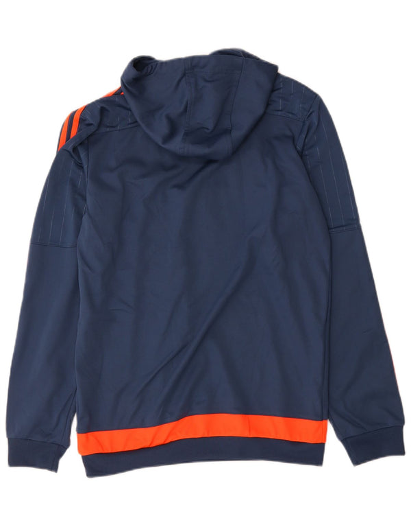 Adidas Herren Kapuzenpullover, klein, marineblau, Colourblock-Polyester