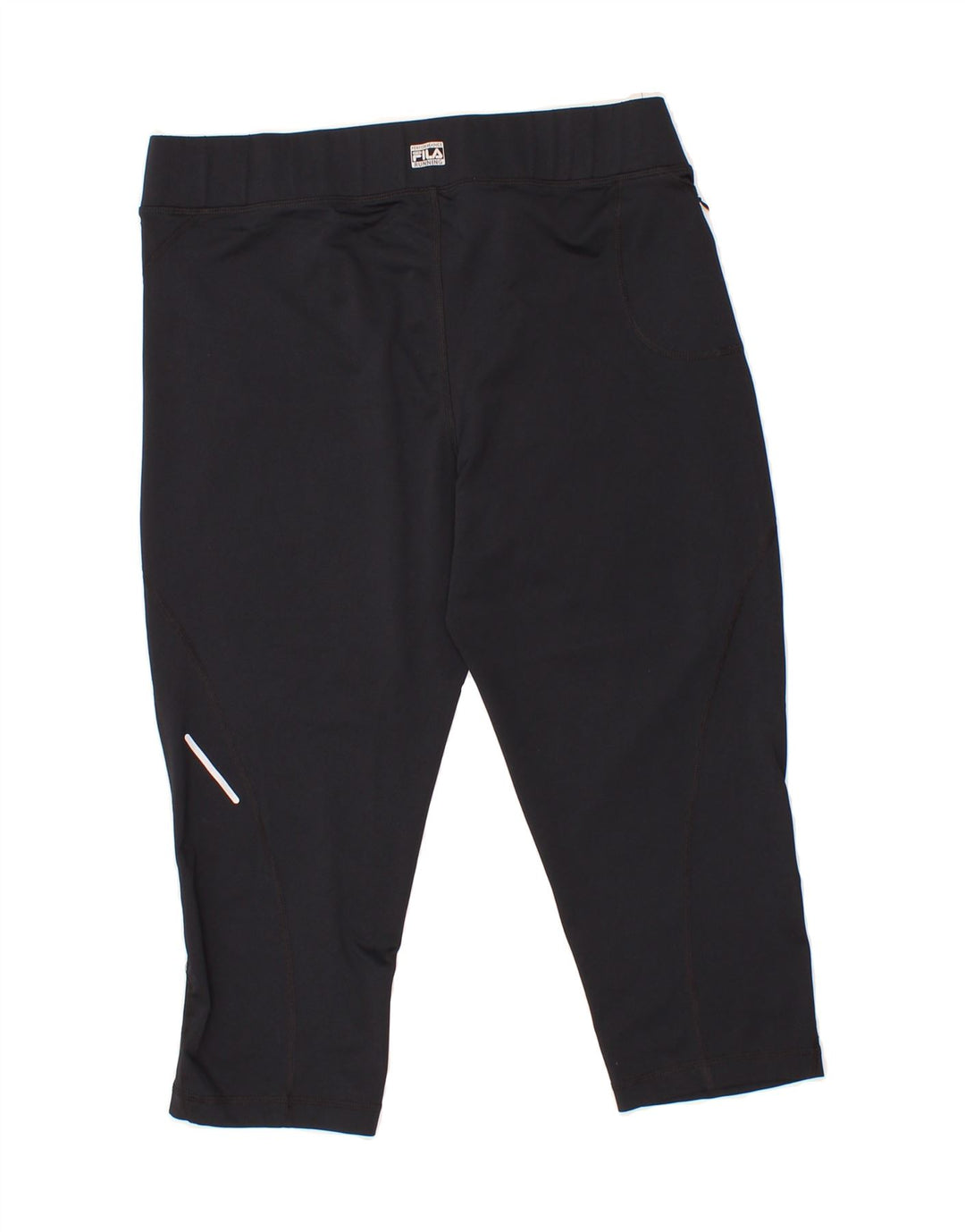 FILA Womens Capri Leggings UK 14 Large  Black Polyester Vintage Fila and Second-Hand Fila from Messina Hembry 