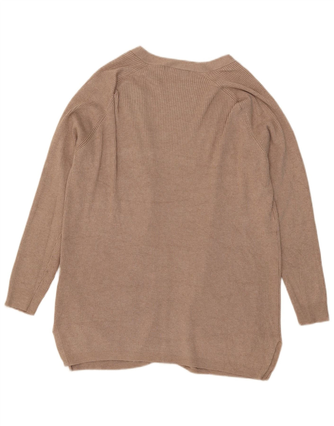 Marks & Spencer Offener Damen-Cardigan-Pullover UK 14 Mittelbeige Viskose