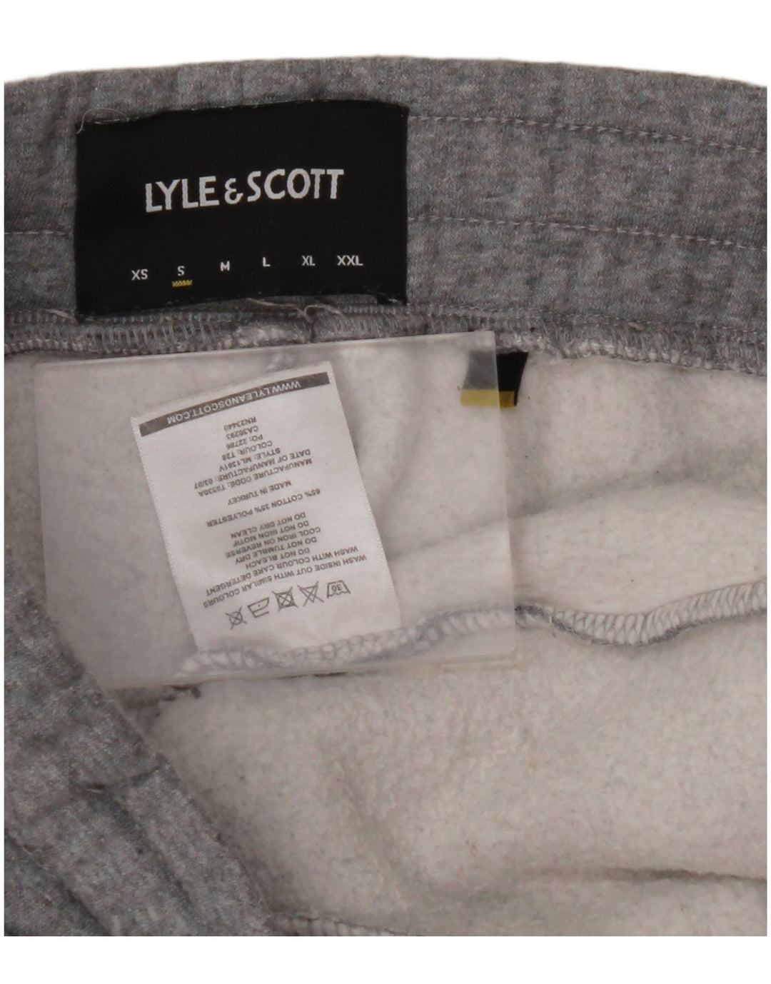 LYLE & SCOTT Herren-Trainingshose, Jogginghose, Größe S, Grau, Baumwolle
