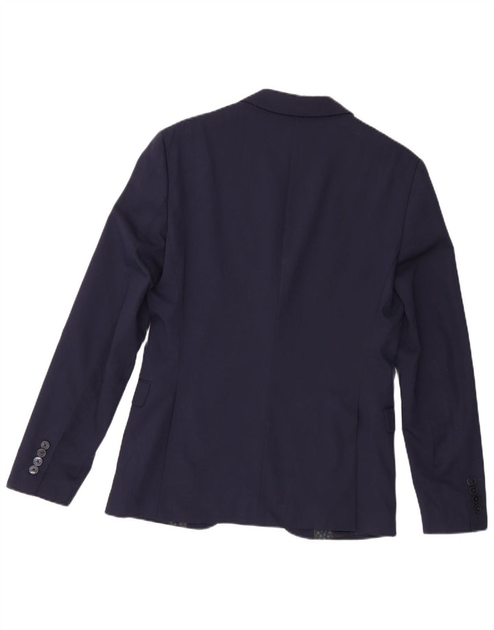 Zara Herren-Blazer mit 2 Knöpfen, EU 46, klein, Marineblau