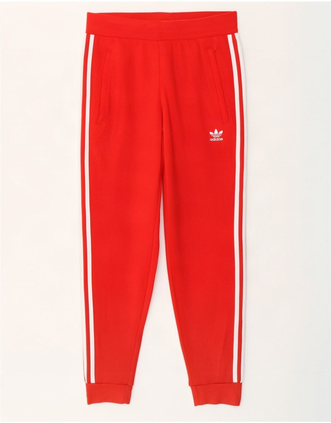 Adidas Herren-Trainingshose, Jogginghose, klein, rot, Baumwolle