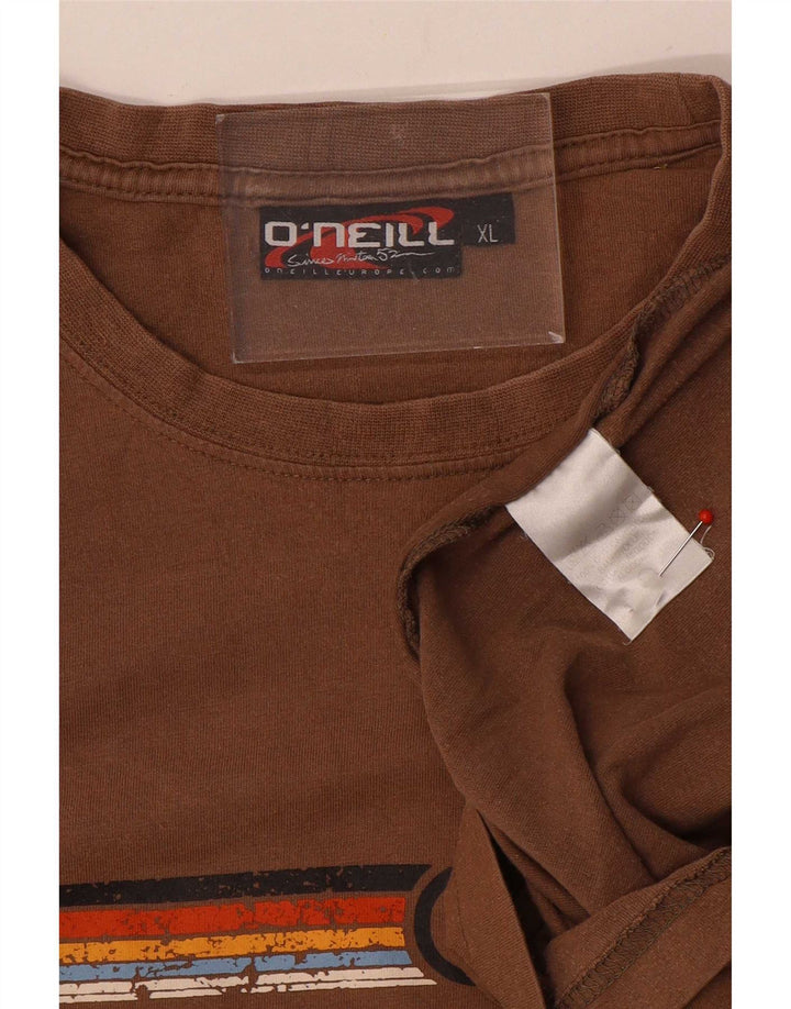 O'Neill Herren Grafik T-Shirt Top XL Braun Baumwolle