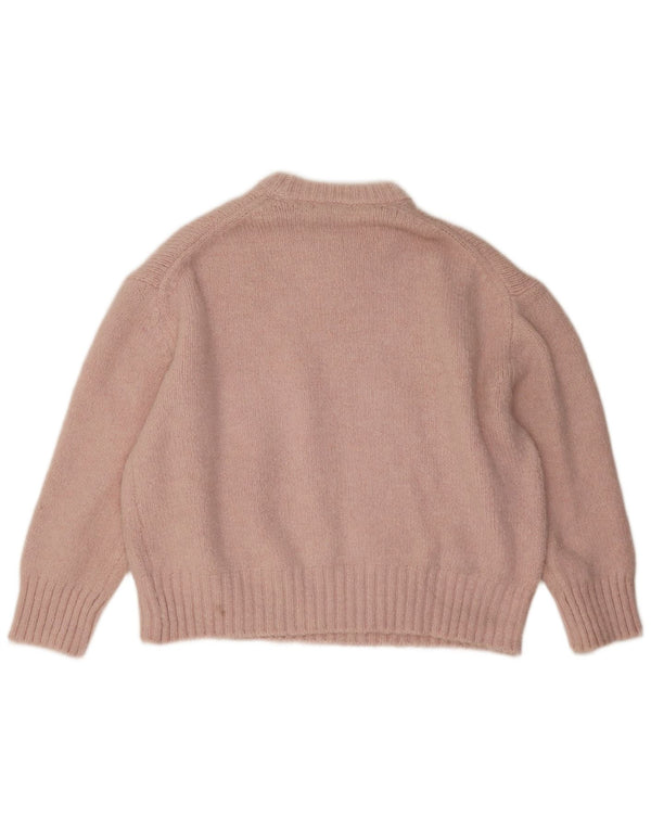 Zara Damen-Pullover, übergroß, mit Rundhalsausschnitt, Gr. 40, Größe L, Rosa