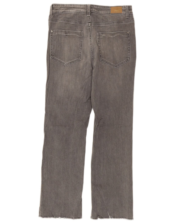 Zara Damen Straight Jeans EU 38 Small W28 L26 Graue Baumwolle