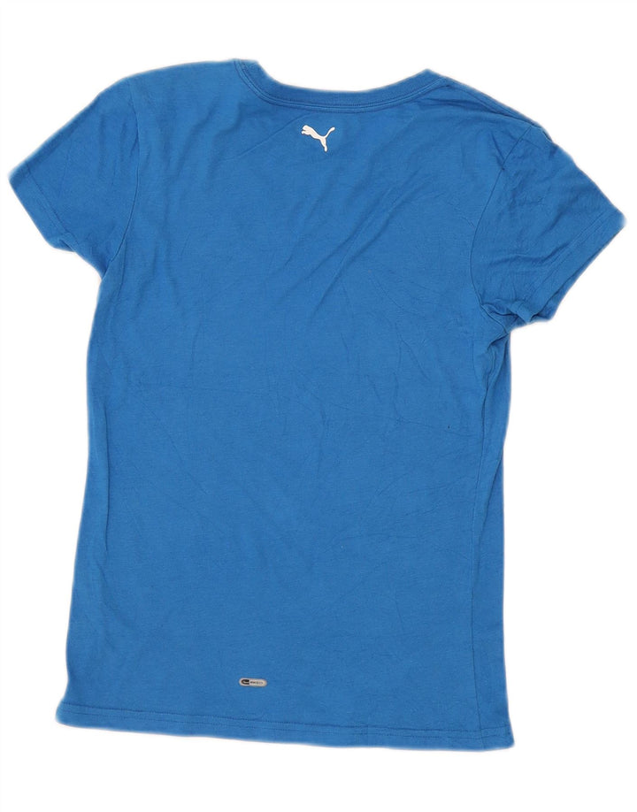 PUMA Damen Graphic T-Shirt Top UK 10 Small Blau