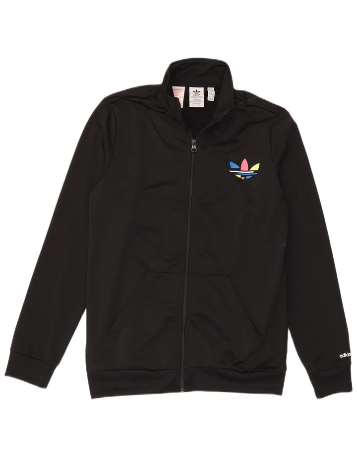Adidas Jungen Trainingsanzug Top Jacke 15-16 Jahre Schwarz Polyester