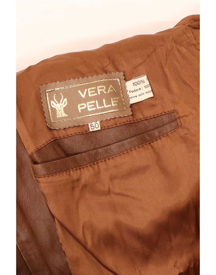 Vintage Herren Lederjacke IT 50 Large Braun